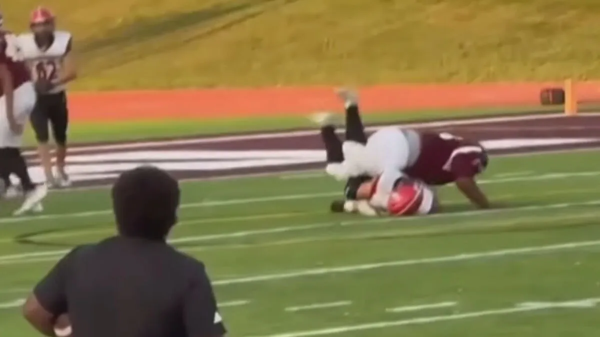Teen Footballer's Spine Fractured After Devastating Body Splash Caught On Video