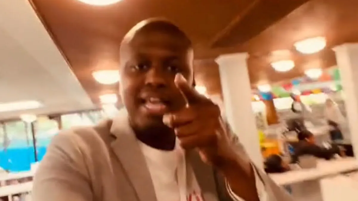 Black Man Confronts White Man At Library Over Racial Slur—He Runs Away In Viral Video