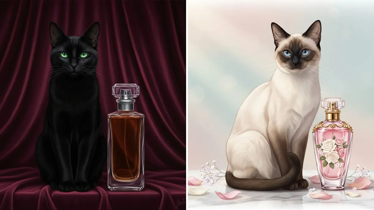 If Perfumes Were Cats: My Fun Visual Experiment (4 Pics)