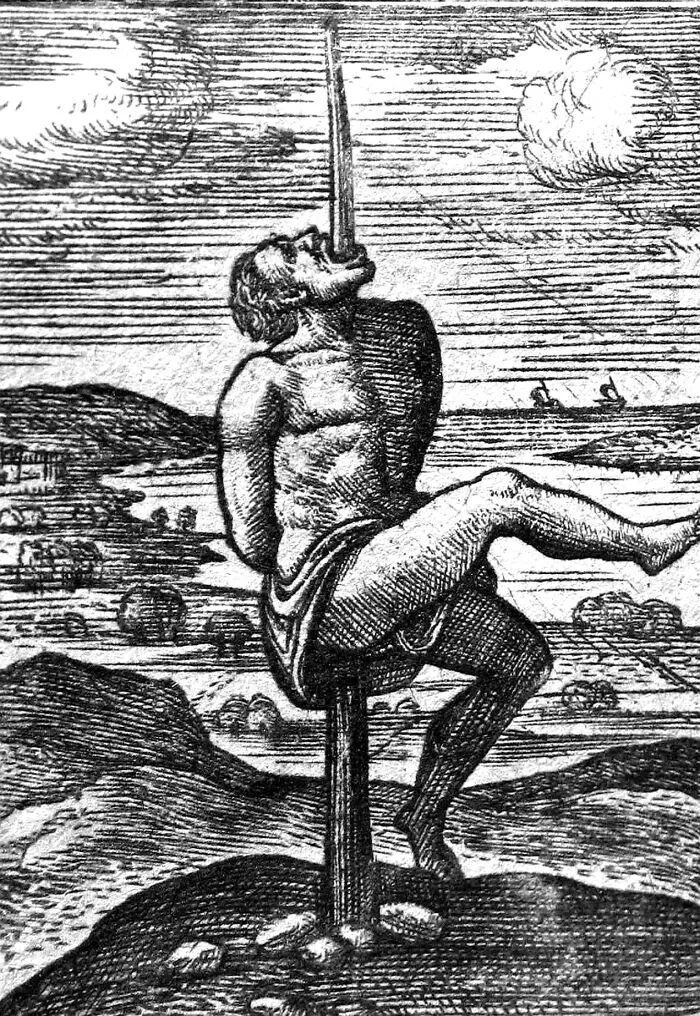 Impalement With Stake, Pole, Spear, Or Hook