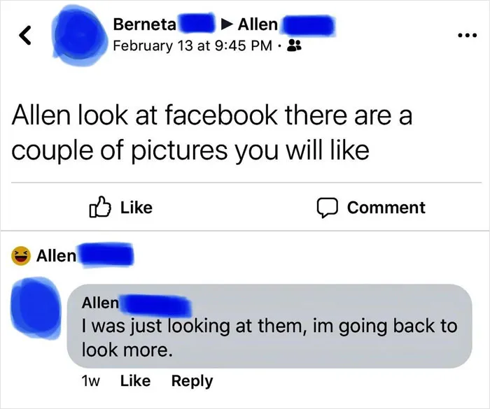 Facebook post showing older user humorously engaging with technology, illustrating older people failing at technology moments.