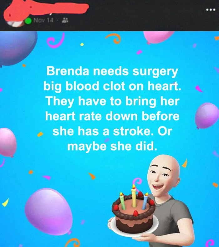 Older people failing at technology sharing confused and humorous health updates with digital avatars and colorful backgrounds.