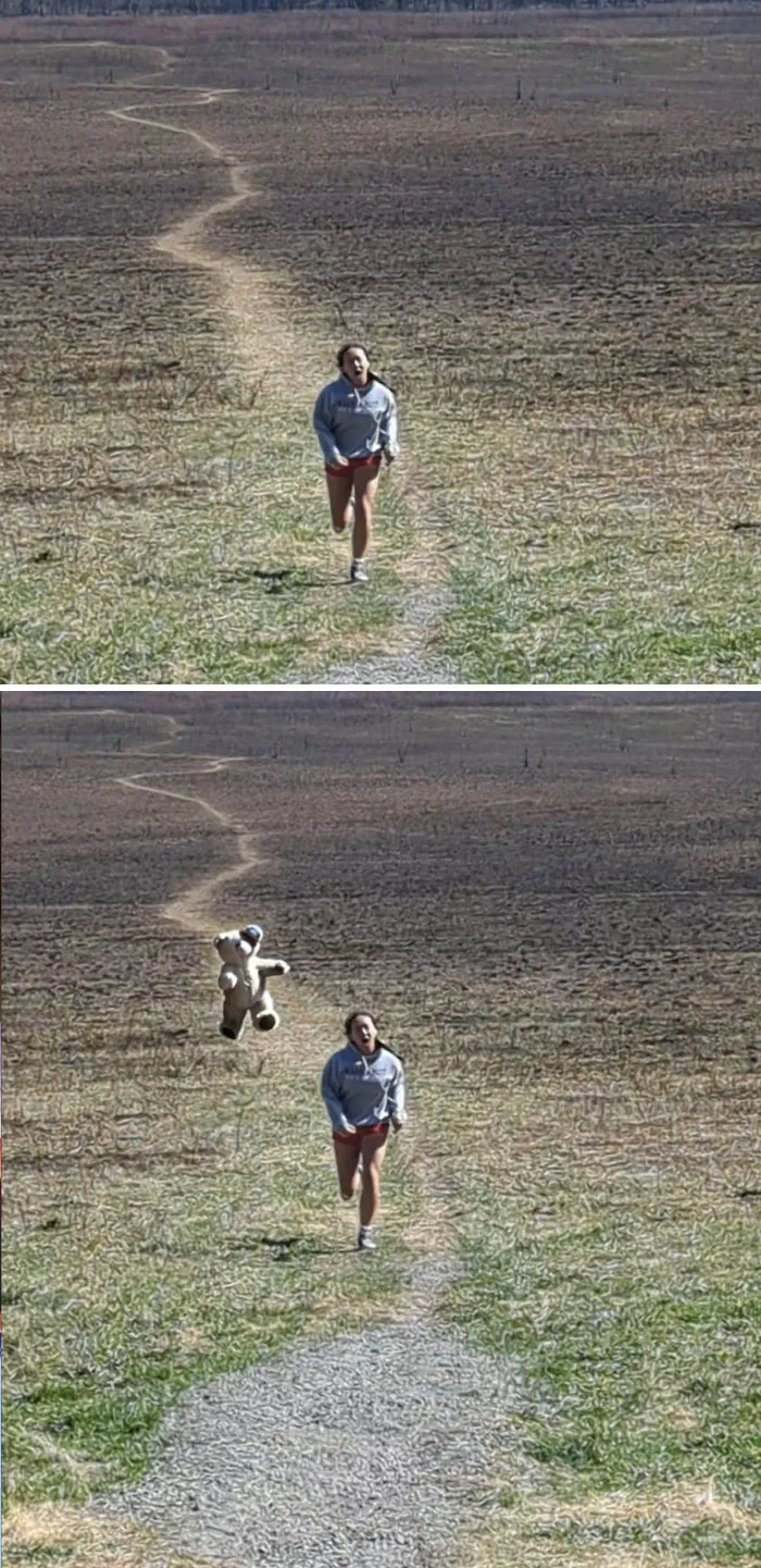 Can Someone Please Add A Bear Chasing My Daughter. She Really Wanted To Have A Bear In The Background Chasing Her