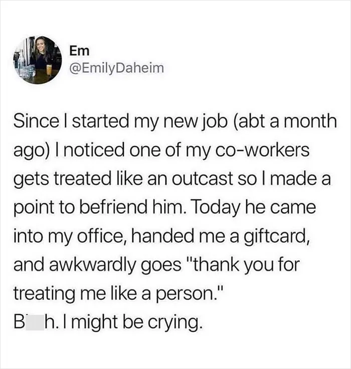 A heartwarming story of kindness at work, showing the power of friendship to cleanse negativity from daily life.