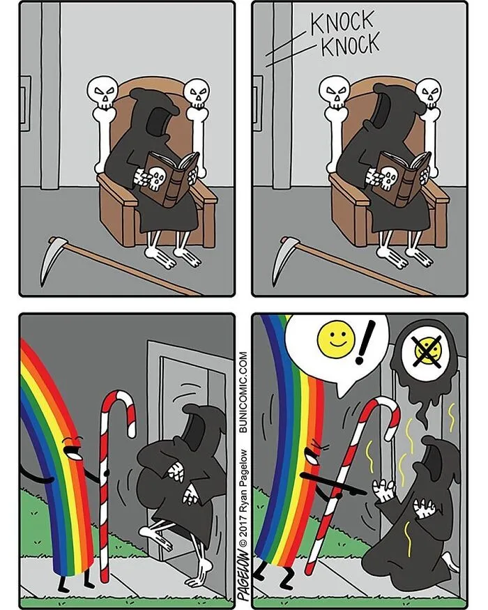 23 Grim Reaper Comics That Are Much More Wholesome Than You’d Expect