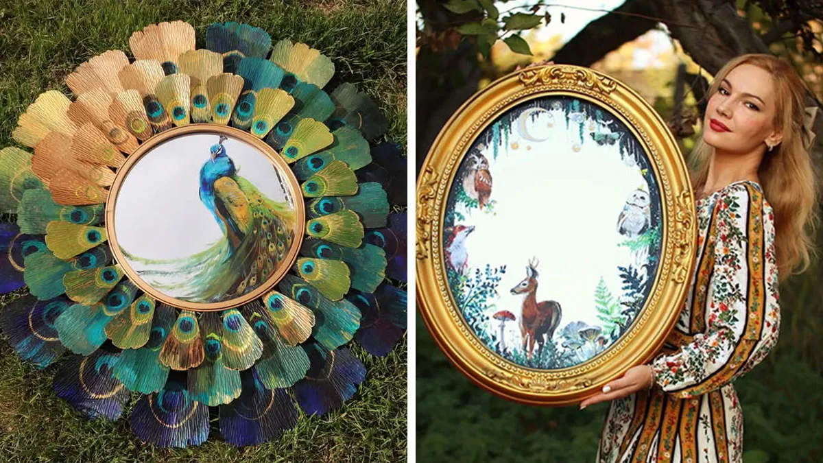 I Combine Art And Magic To Transform Mirrors Into Fantasy Worlds (15 Pics)