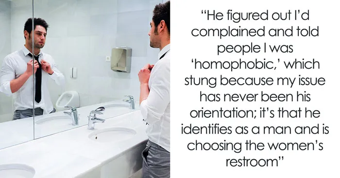 Lady Reports Gay Colleague To HR For Constantly Using Women's Restroom, He Calls Her Out