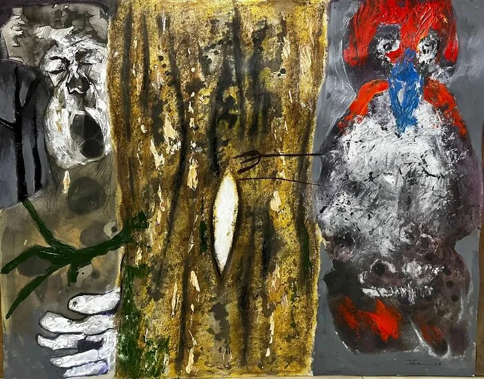 The Story Of A Tree And A Woodpecker - Artist Indranil Banerjee
