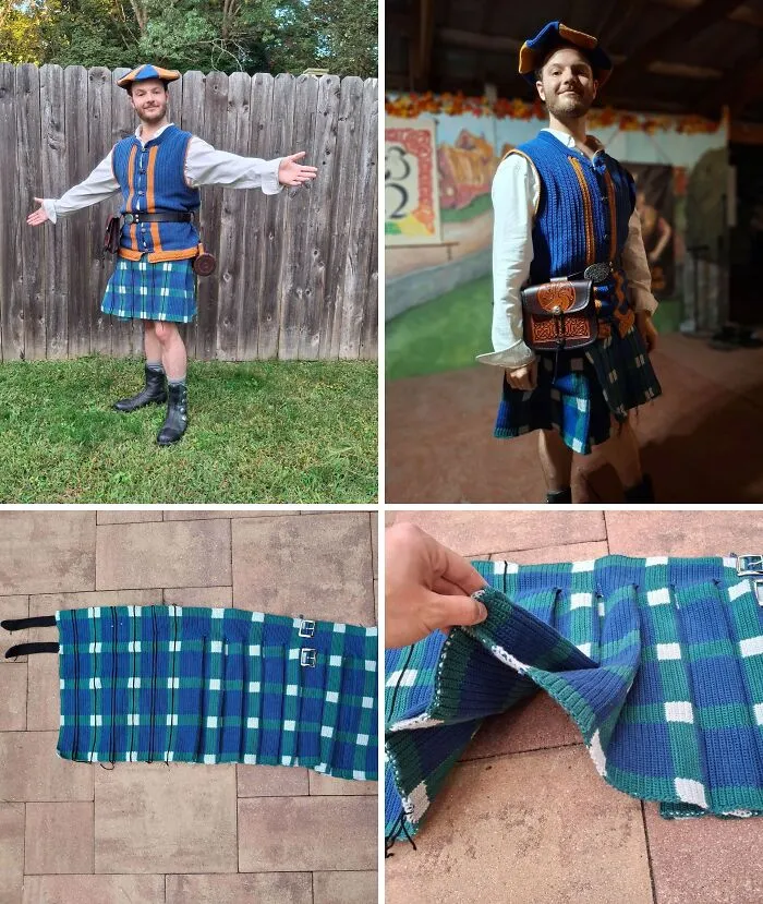 Crocheted Tartan Kilt: I Won A Men In Kilts Competition!