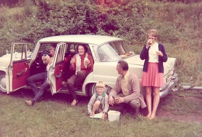 Rest Stop On Our Way To Our Vacation Somewhere In The Sixties. I Am The Litle One