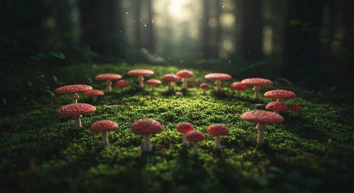 A Perfect Circle Of Mushrooms