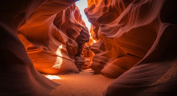 A Canyon That Looks Like Flowing Waves