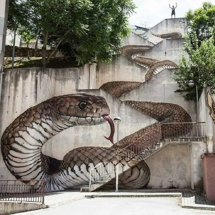The Golden Legend – Snake Stairs By Sfhir In Guarda, Portugal