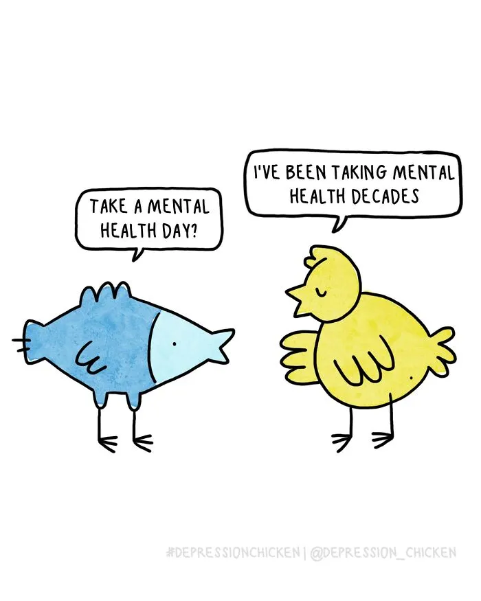 50 New Comics About Mental Health And Everyday Life By ‘Depression Chicken’