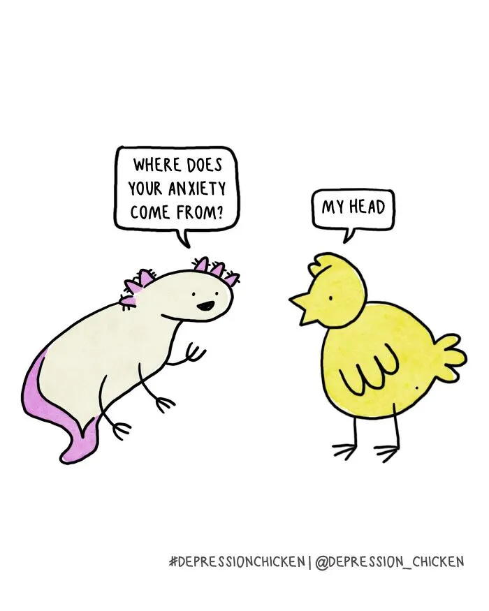 50 New Comics About Mental Health And Everyday Life By ‘Depression Chicken’