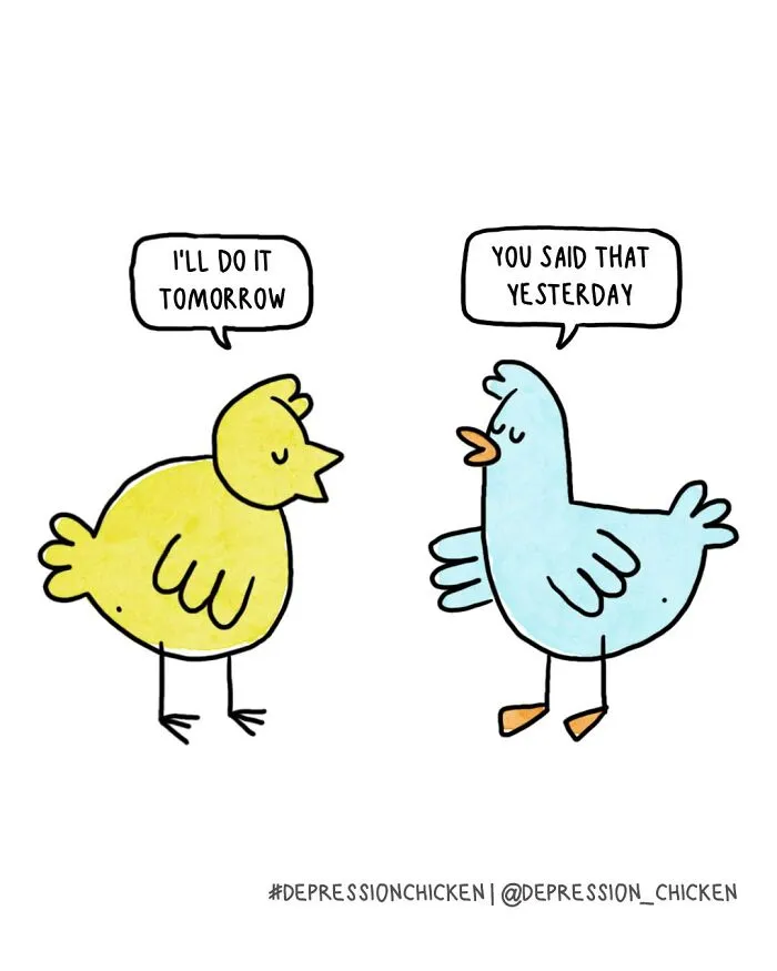 50 New Comics About Mental Health And Everyday Life By ‘Depression Chicken’