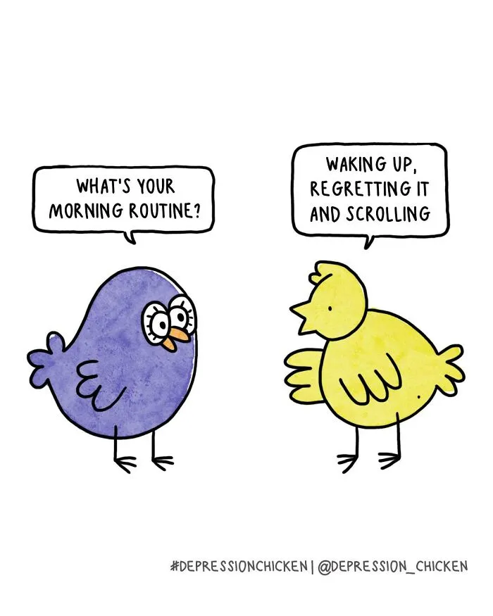 50 New Comics About Mental Health And Everyday Life By ‘Depression Chicken’