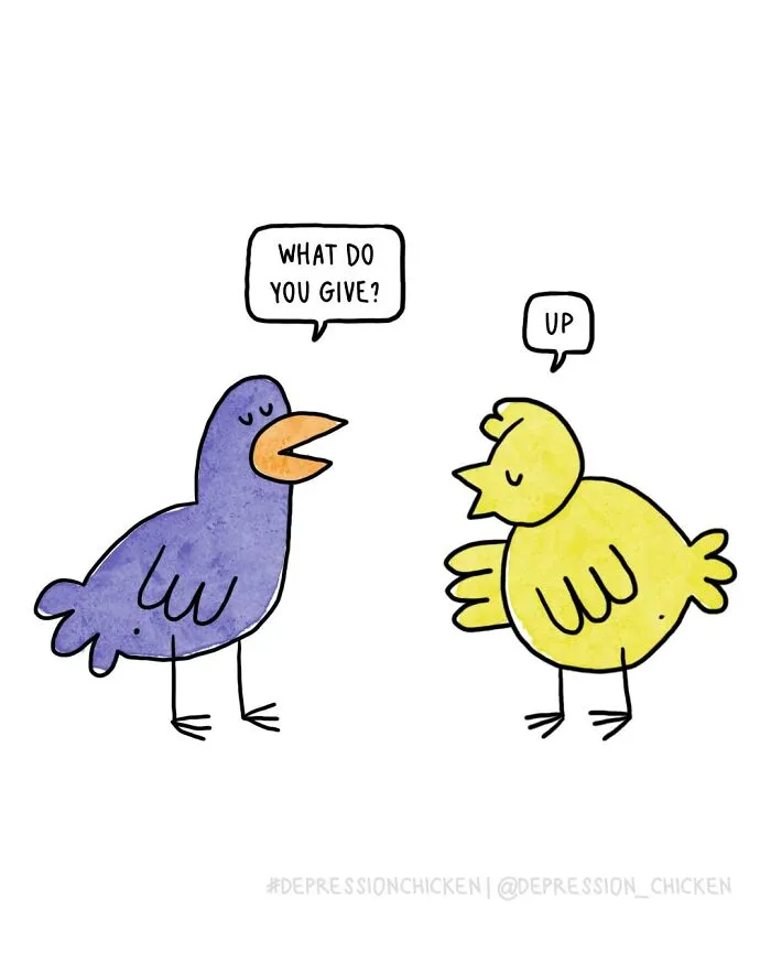 50 New Comics About Mental Health And Everyday Life By ‘Depression Chicken’