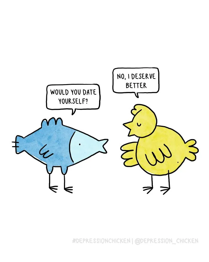 50 New Comics About Mental Health And Everyday Life By ‘Depression Chicken’