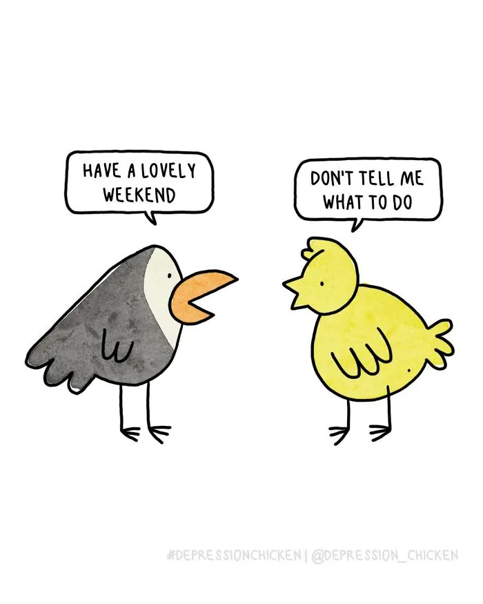 50 New Comics About Mental Health And Everyday Life By ‘Depression Chicken’