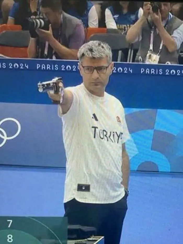 South Korea Sent A Fully-Kitted Sharpshooter To The Olympics. Turkey Sent A 51-Year-Old Guy With No Lenses, No Eye Shield Or Ear Protection. He Took Home A Silver Medal