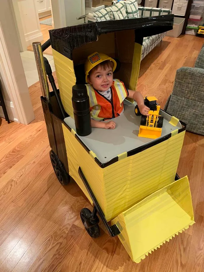 I Turned My Son’s Wheelchair Into A Digger For Halloween