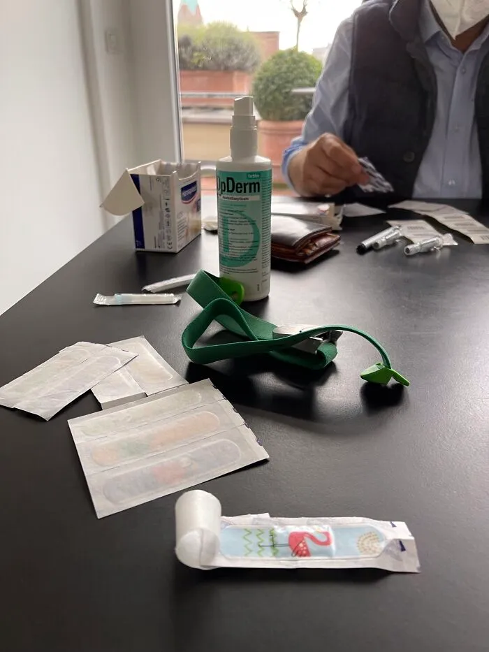 Wife And I Got The Flu Vaccine And Our Doctor Asked If We Wanted A Normal Plaster Or One With An Animal. Unnecessary Question! He Said Every Single Adult Until Now Wanted An Animal Plaster