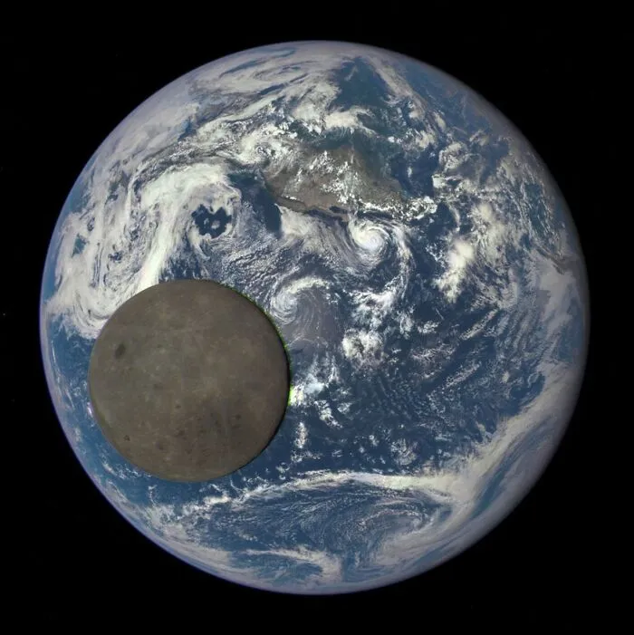 Moon Crosses In Front Of Earth