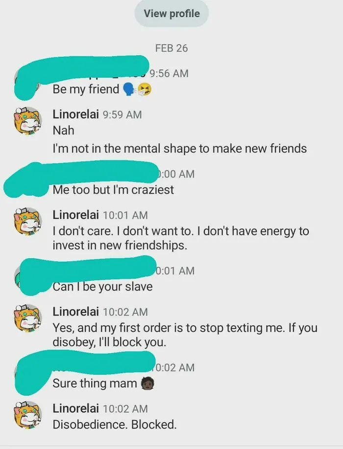 I Blocked Him