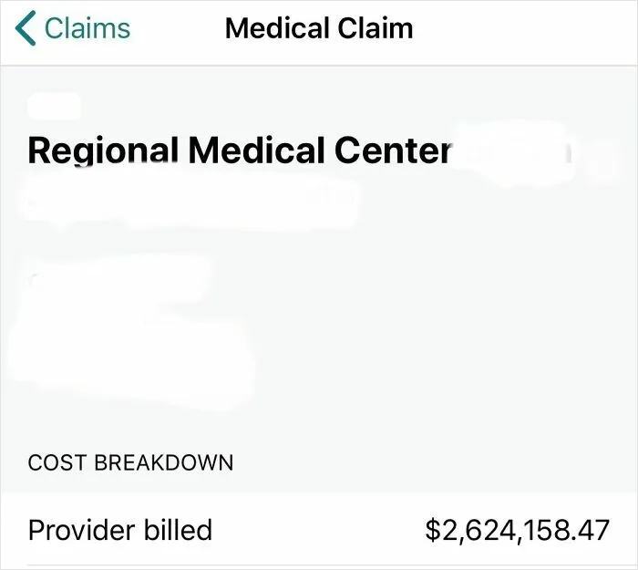 I Was Billed Over $2m For A Week In The Hospital