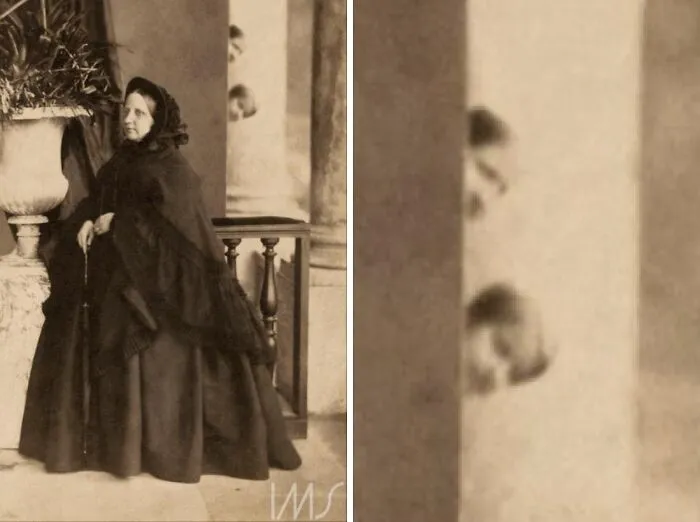 Teresa Cristina, The Empress Of Brazil, Being Photobombed By Crown Princess Isabel And Princess Leopoldina (1861)