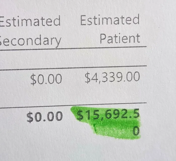 This Dental Estimate My Partner Recieved Just To Make Him Pain Free