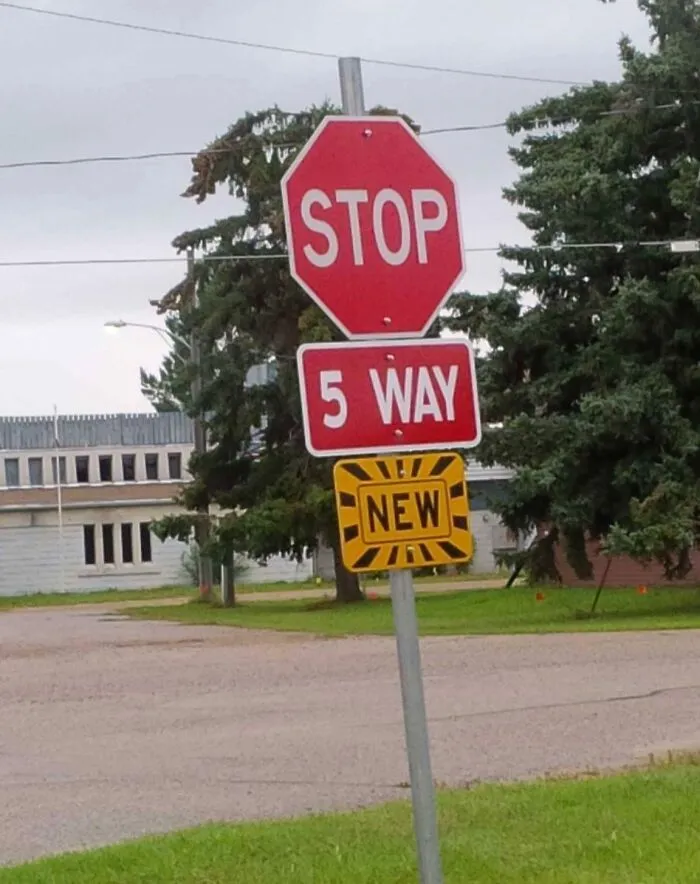 This 5-Way Stop Sign