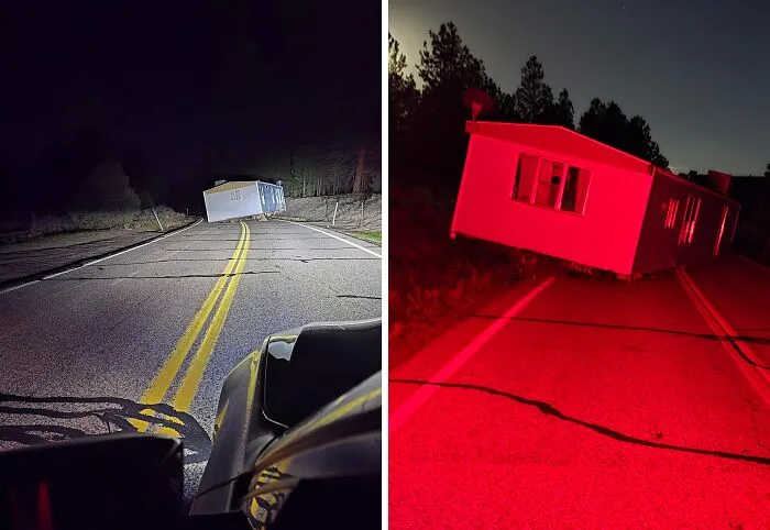 Someone Left A House In The Road At 4am