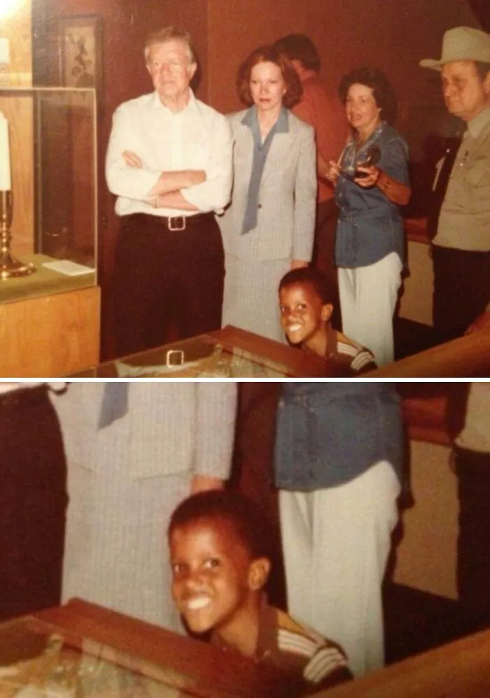 My Uncle Photo Bombing Jimmy Carter, 1980