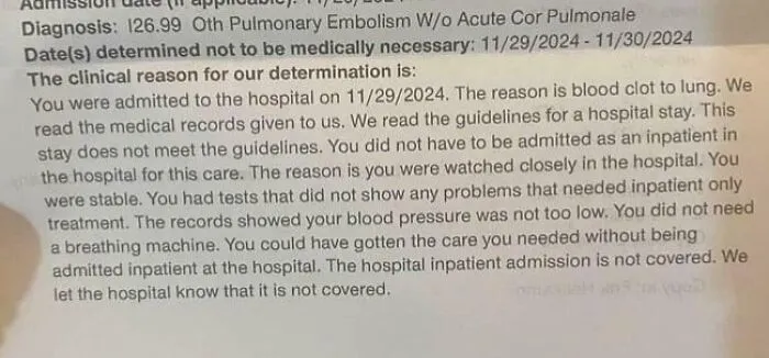 United Healthcare Denial Reasons
