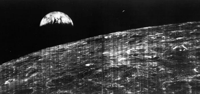First View Of Earth From Moon, 1966