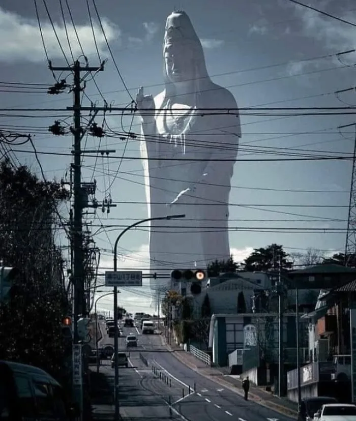 The Sendai Daikannon Statue In Japan Looks Ominous And Oddly Peaceful At The Same Time