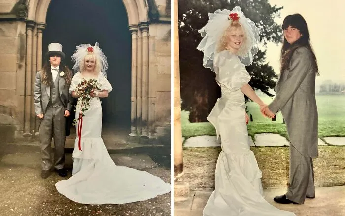 Mi primera esposa y yo el día de nuestra boda en diciembre de 1989
