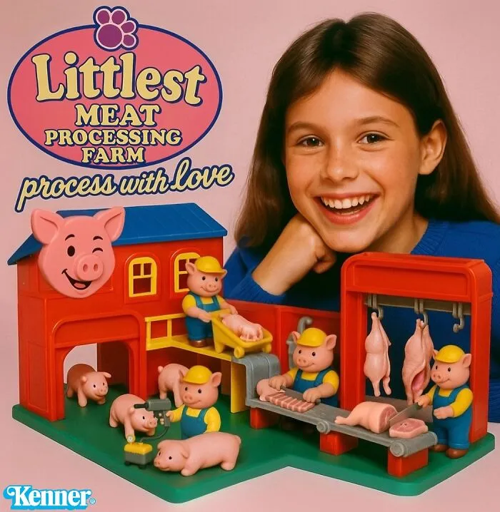 Littlest Meat Processing Farm Pig Slaughter Playset By Kenner