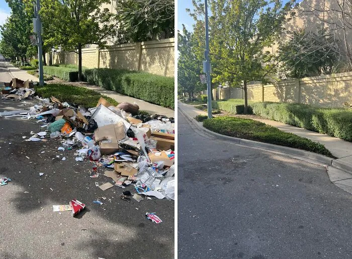 Before And After Of An Illegal Dumping Site I Cleaned Up