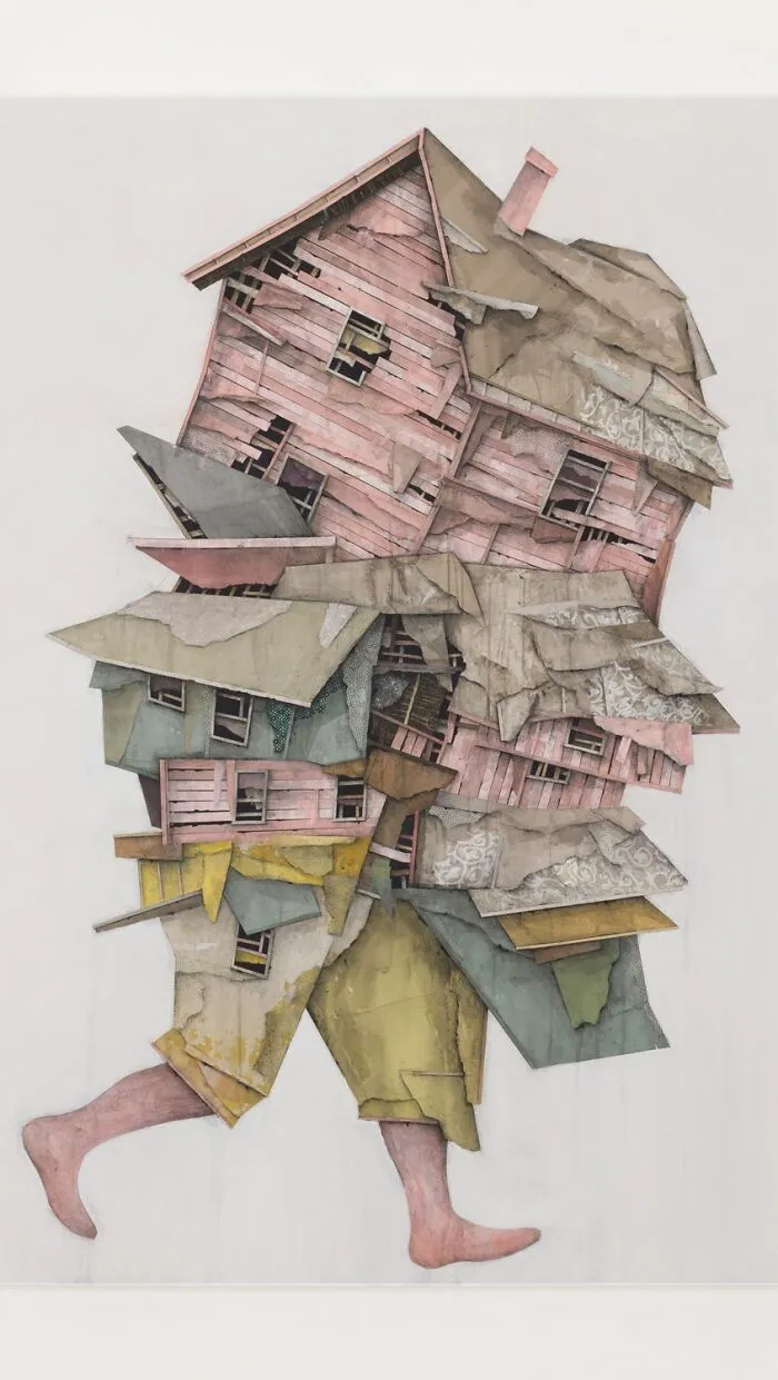 Artist Uses Cardboard And Texture To Capture The Fragility Of Architecture (20 Pics)