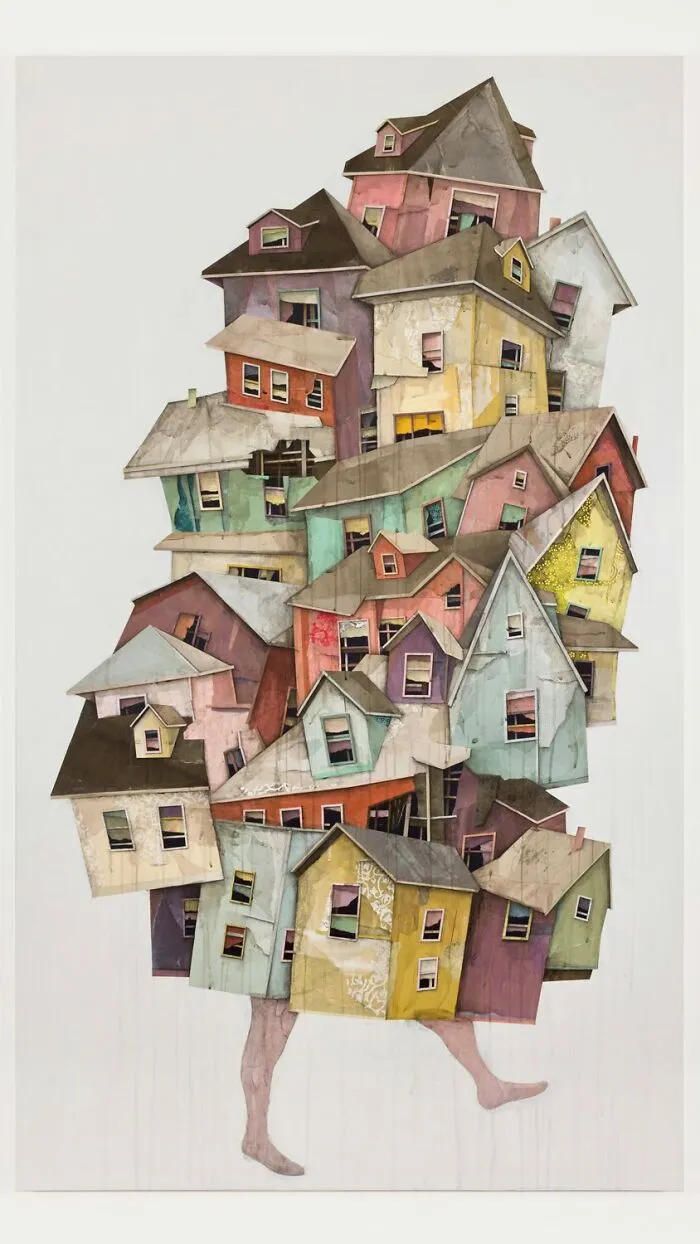 Artist Uses Cardboard And Texture To Capture The Fragility Of Architecture (20 Pics)
