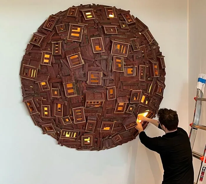 Artist Uses Cardboard And Texture To Capture The Fragility Of Architecture (20 Pics)