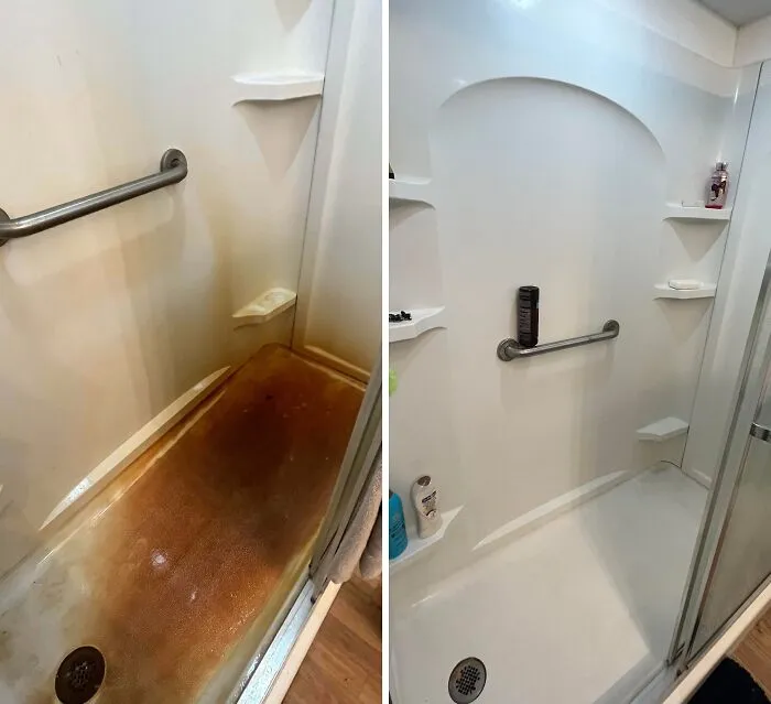 Hard Water Buildup (Before And After)