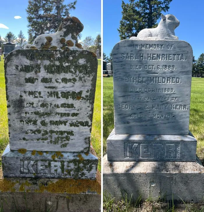 Cleaning Gravestones