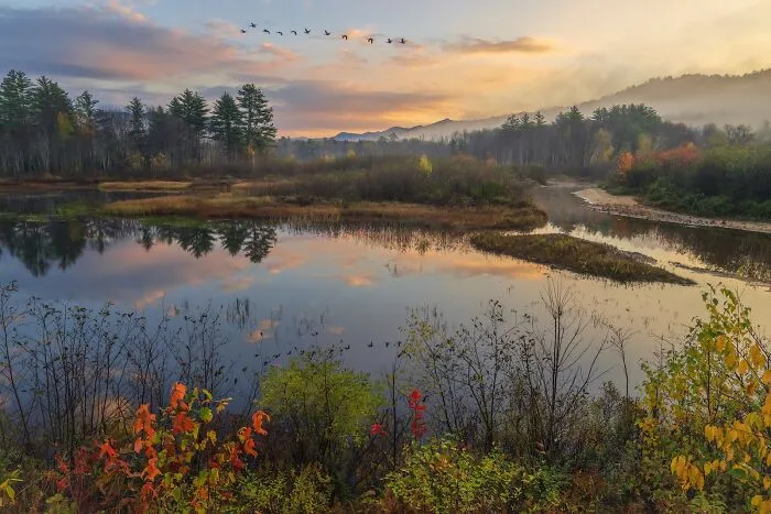Highly Honored, Landscapes: Campton Pond Sunrise By Harry Lichtman Of Newmarket, New Hampshire, USA