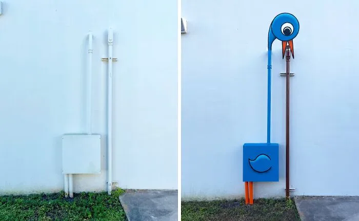 25 New Street Art Pieces That Cleverly Interact With Their Surroundings By Tom Bob