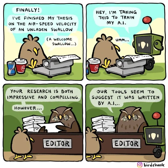20 New Bird Comics That Find Humor And Absurdity In Little Daily Things, By This Artist