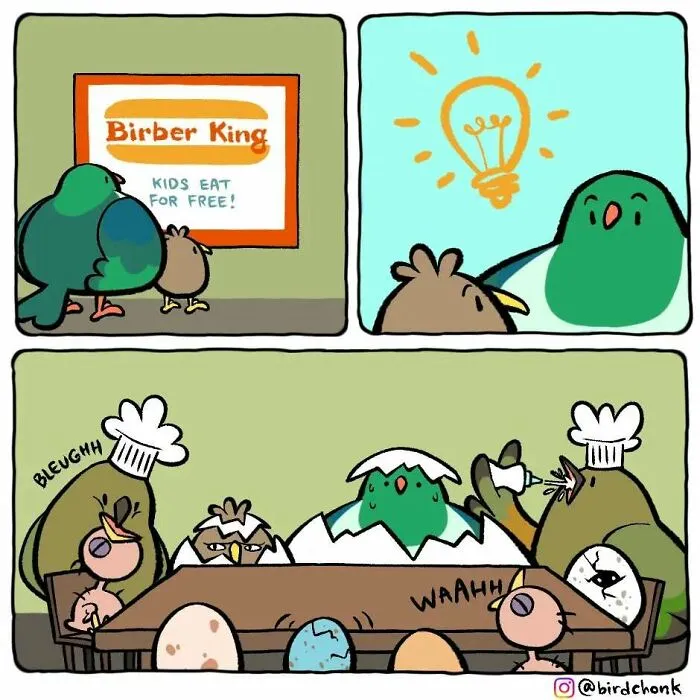 20 New Bird Comics That Find Humor And Absurdity In Little Daily Things, By This Artist